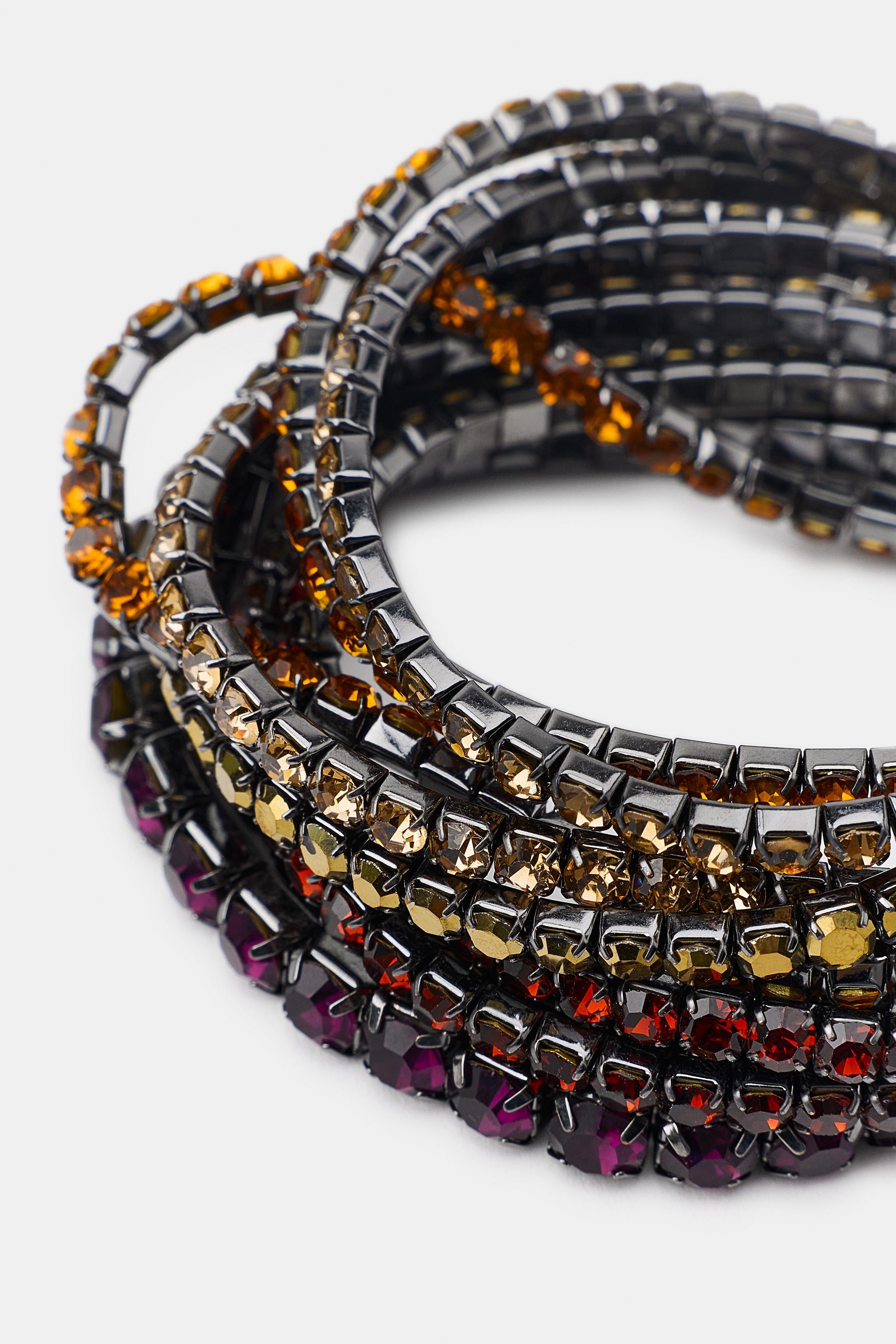LOT DE BRACELETS ÉLASTIQUES BRILLANTS