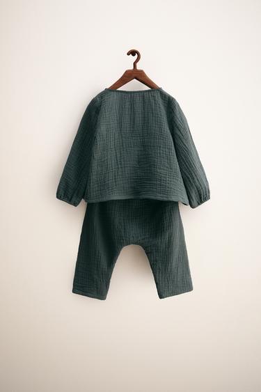 ZARA TIMELESS - ENSEMBLE TEXTURÉ LISSE - Bleu pétrole de Zara - Image 1