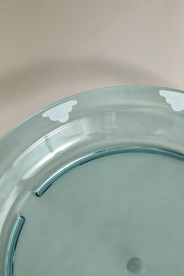 CHILDREN’S PLATE WITH CLOUD BORDER - Blue by Zara - Image 4