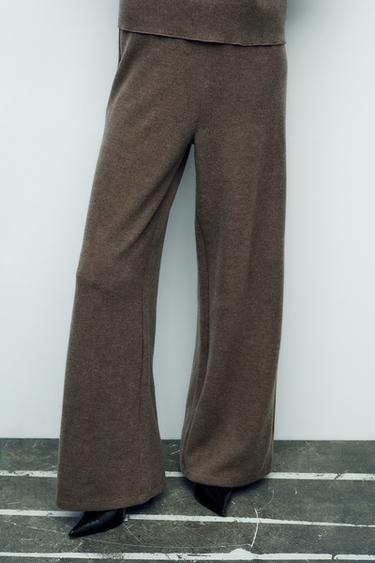 SOFT RIBBED TROUSERS - camel by Zara - Image 1