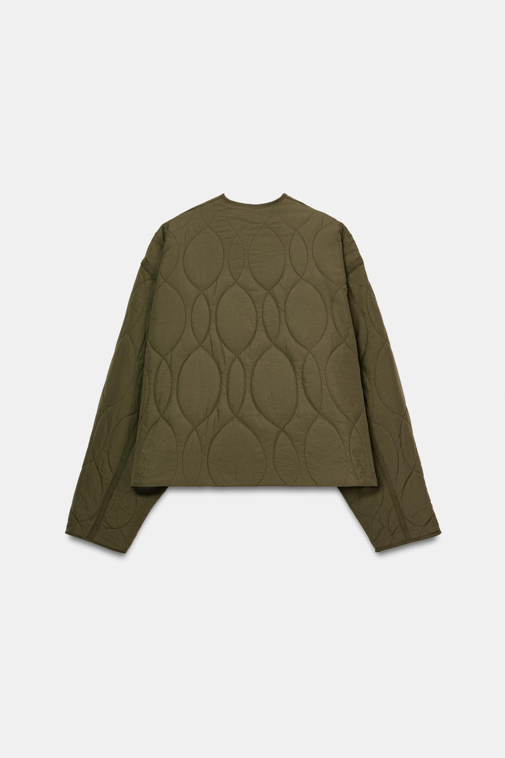 ショート丈パフジャケット - カーキ | ZARA Japan / 日本