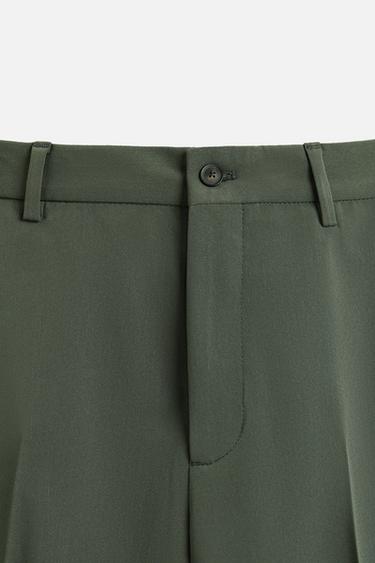 PANTALON DE COSTUME SLIM FIT - Vert de Zara - Image 6