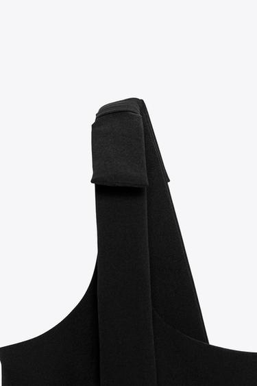 STRETCH TOP WITH BOWS - Black by Zara - Image 6