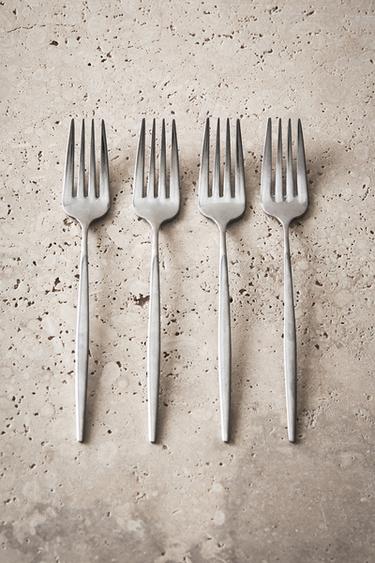 PACK OF BRUNCH FORKS WITH THIN HANDLE (PACK OF 4) - Steel by Zara