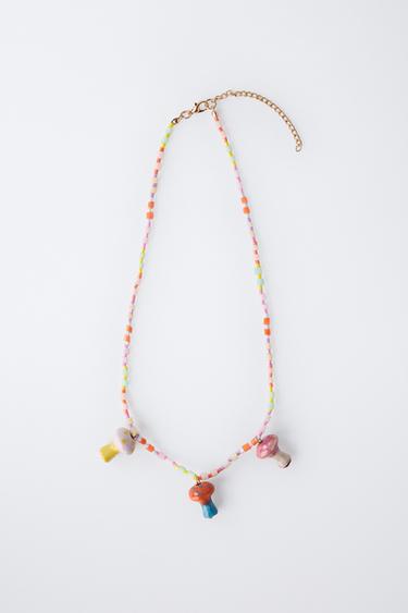 MUSHROOM BEAD NECKLACE - Multicoloured by Zara - Image 3