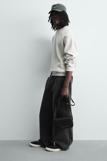 TEXTURED CROSSBODY BAG - Black by Zara - Image 1
