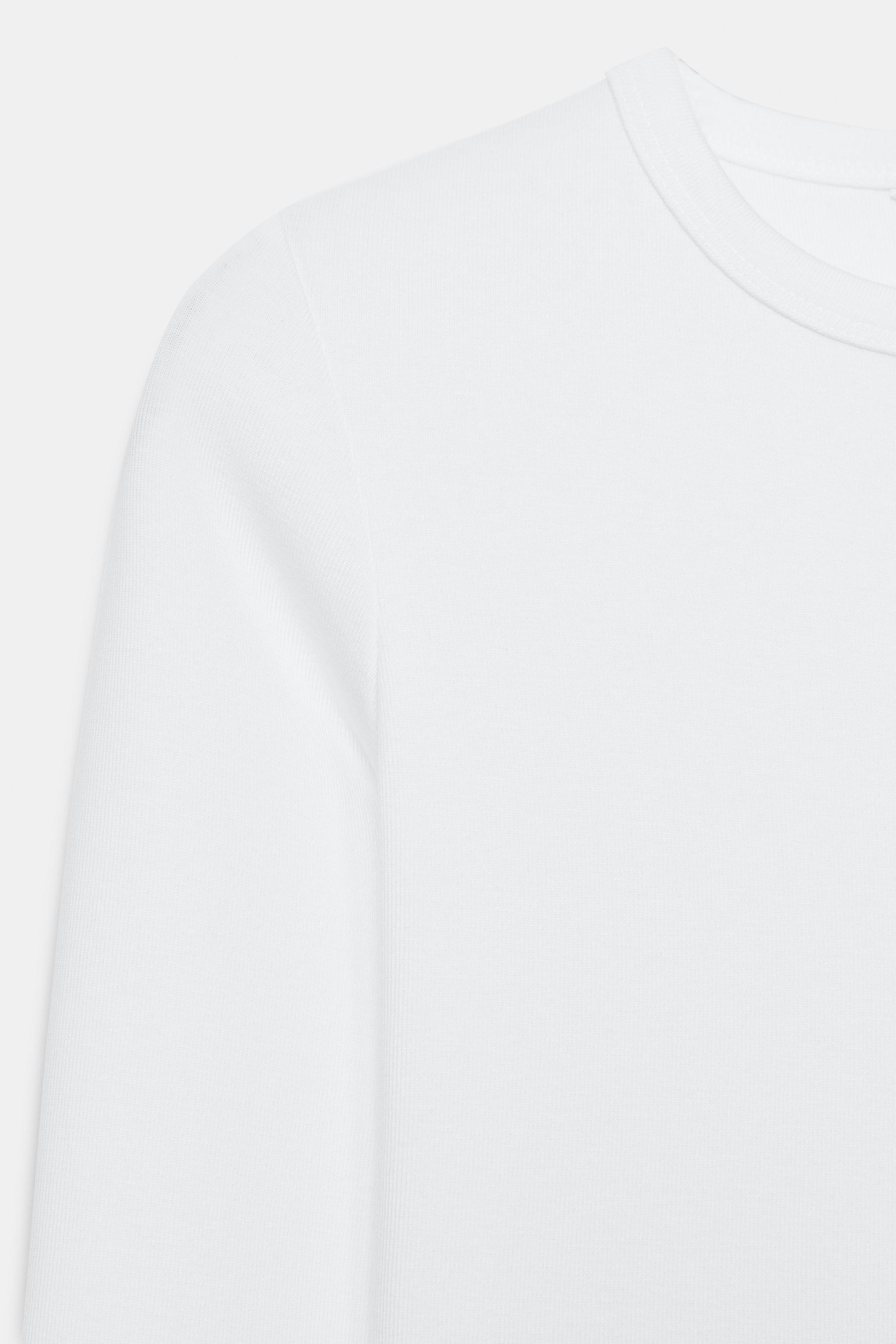 T-SHIRT EN COTON À MANCHES LONGUES