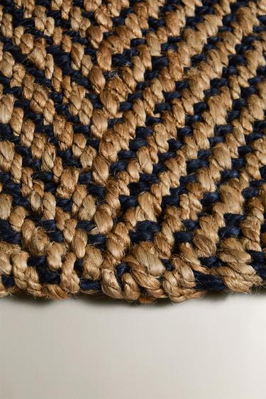 DIAMOND JUTE DOORMAT - Blue by Zara - Image 2