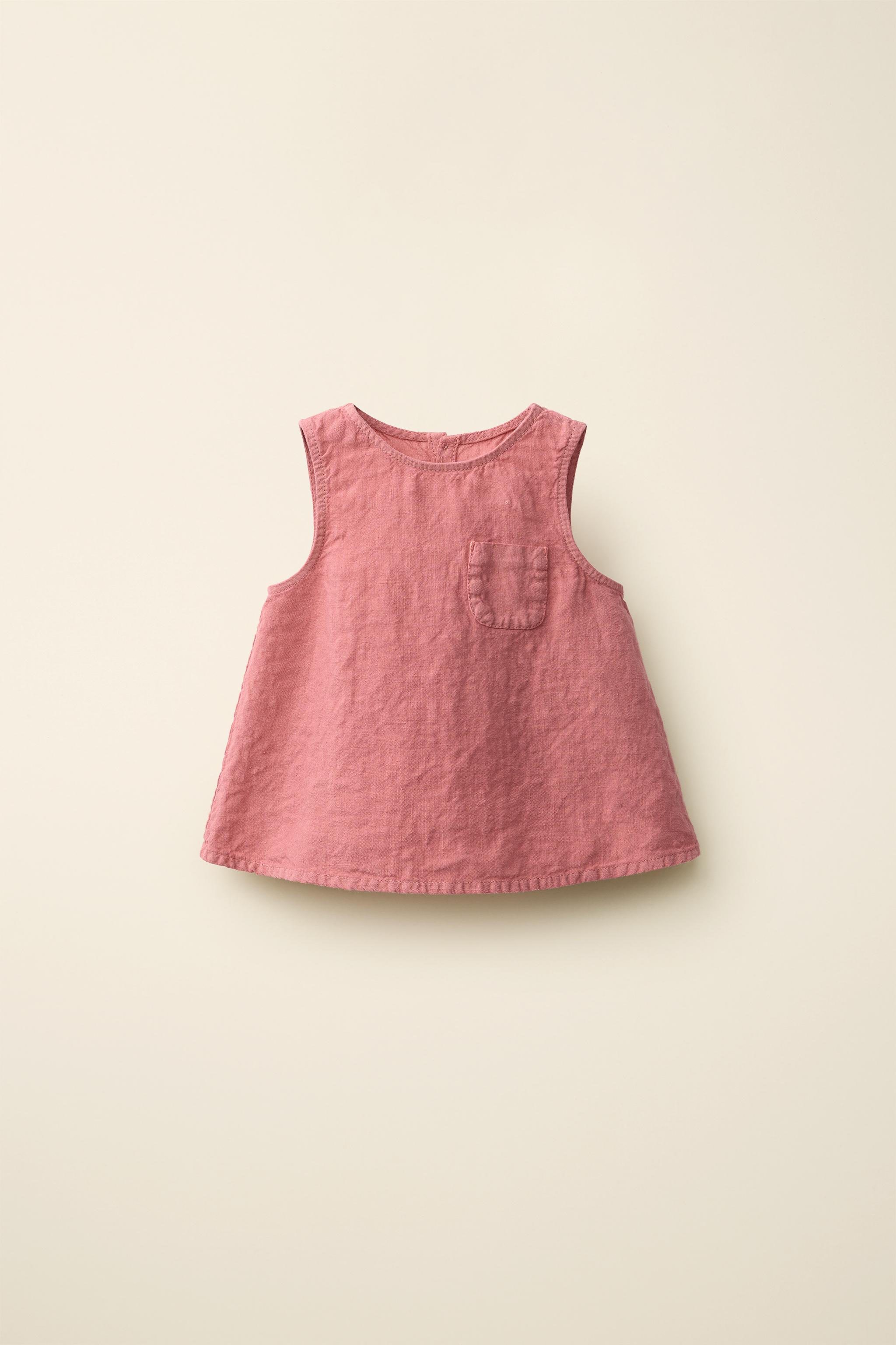 100% LINEN BLOUSE CREATED BY CARAMEL LONDON X ZARA — Terracotta
