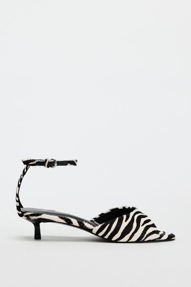 KITTEN SANDÁLY Z KŮŽE SE ZVĺŘECĺM POTISKEM - Zebra od Zara