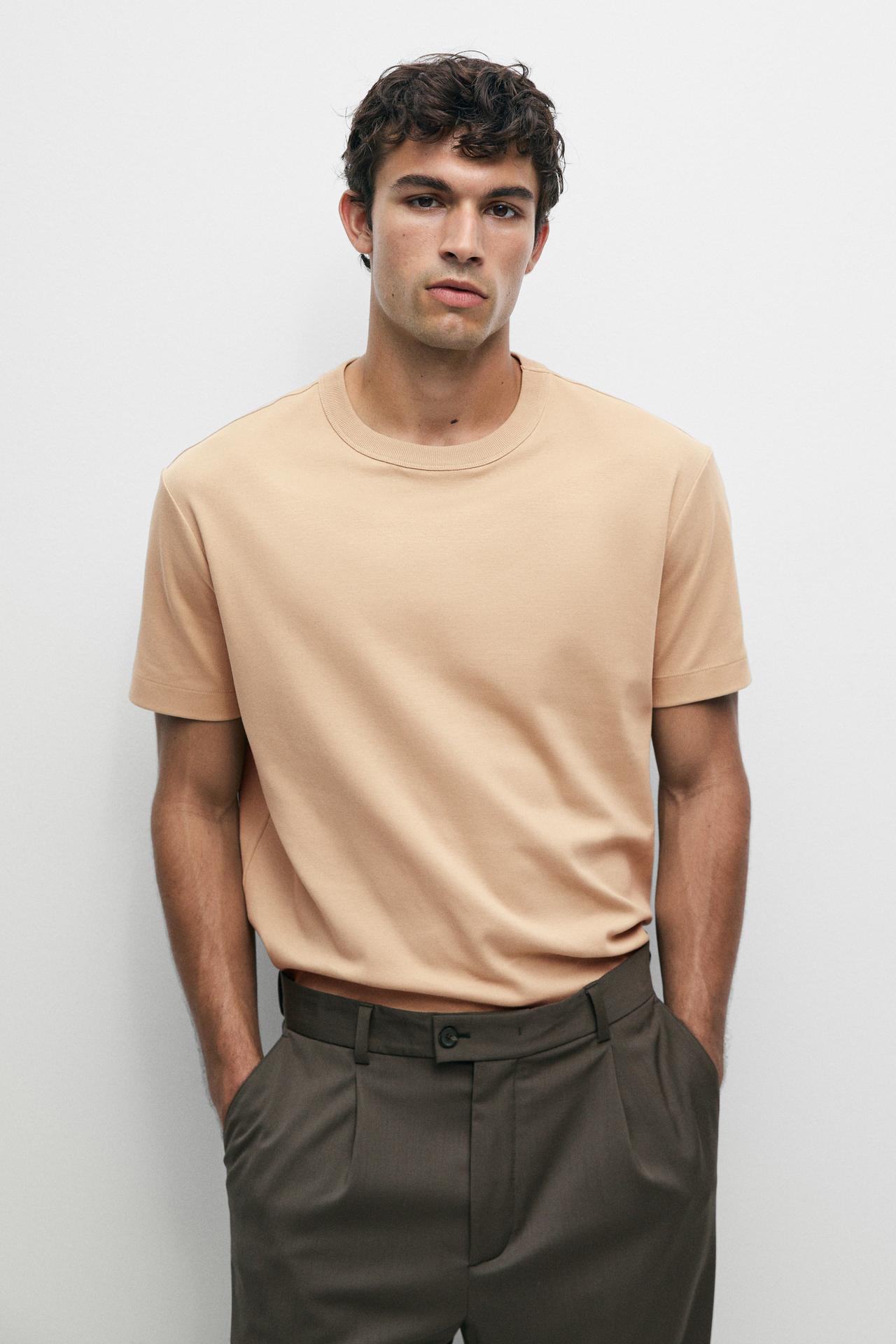 100% cotton short-sleeve T-shirt — Dark mink