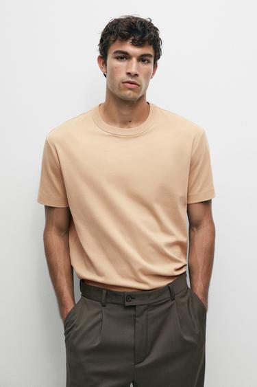 100% cotton short-sleeve T-shirt — Dark mink 1