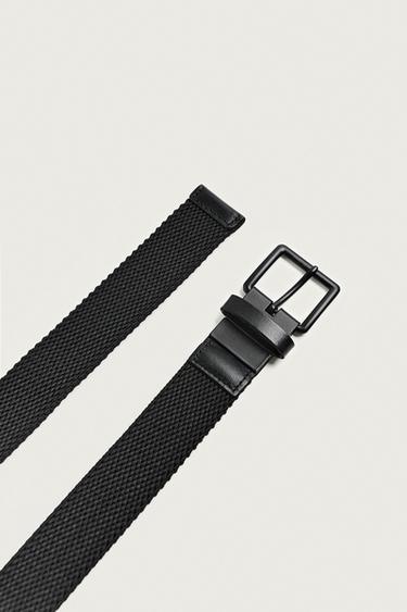CEINTURE ÉLASTIQUE RÉVERSIBLE - Noir de Zara - Image 1