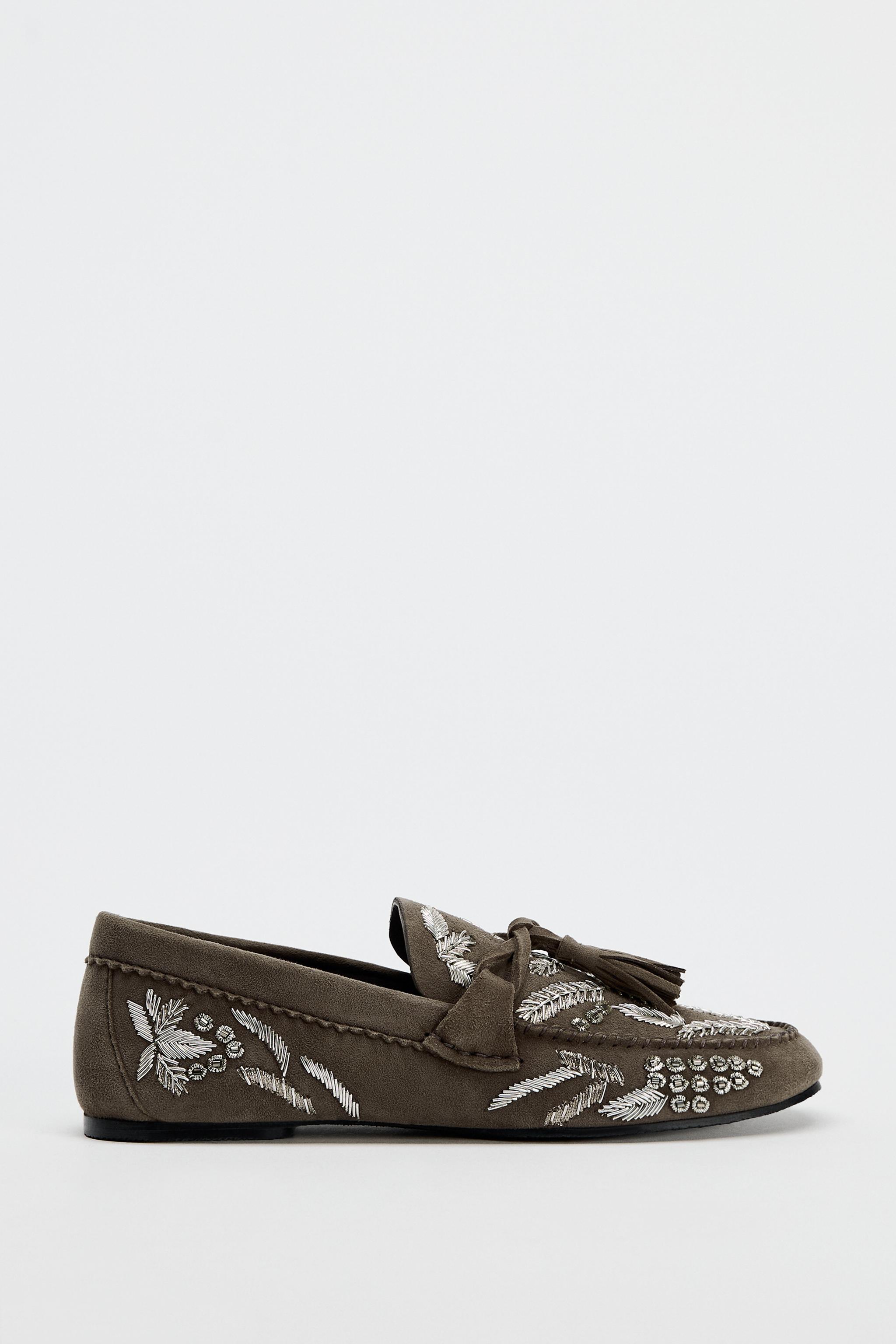 Zara tassel fashion loafers womens