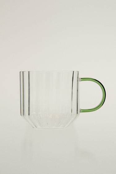 TASSE BOROSILICATE EN RELIEF - Vert de Zara - Image 0