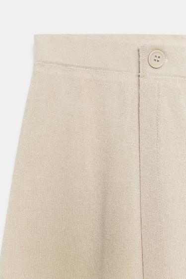 JUPE PARÉO EN MAILLE BIMATIÈRE - Beige clair de Zara - Image 7