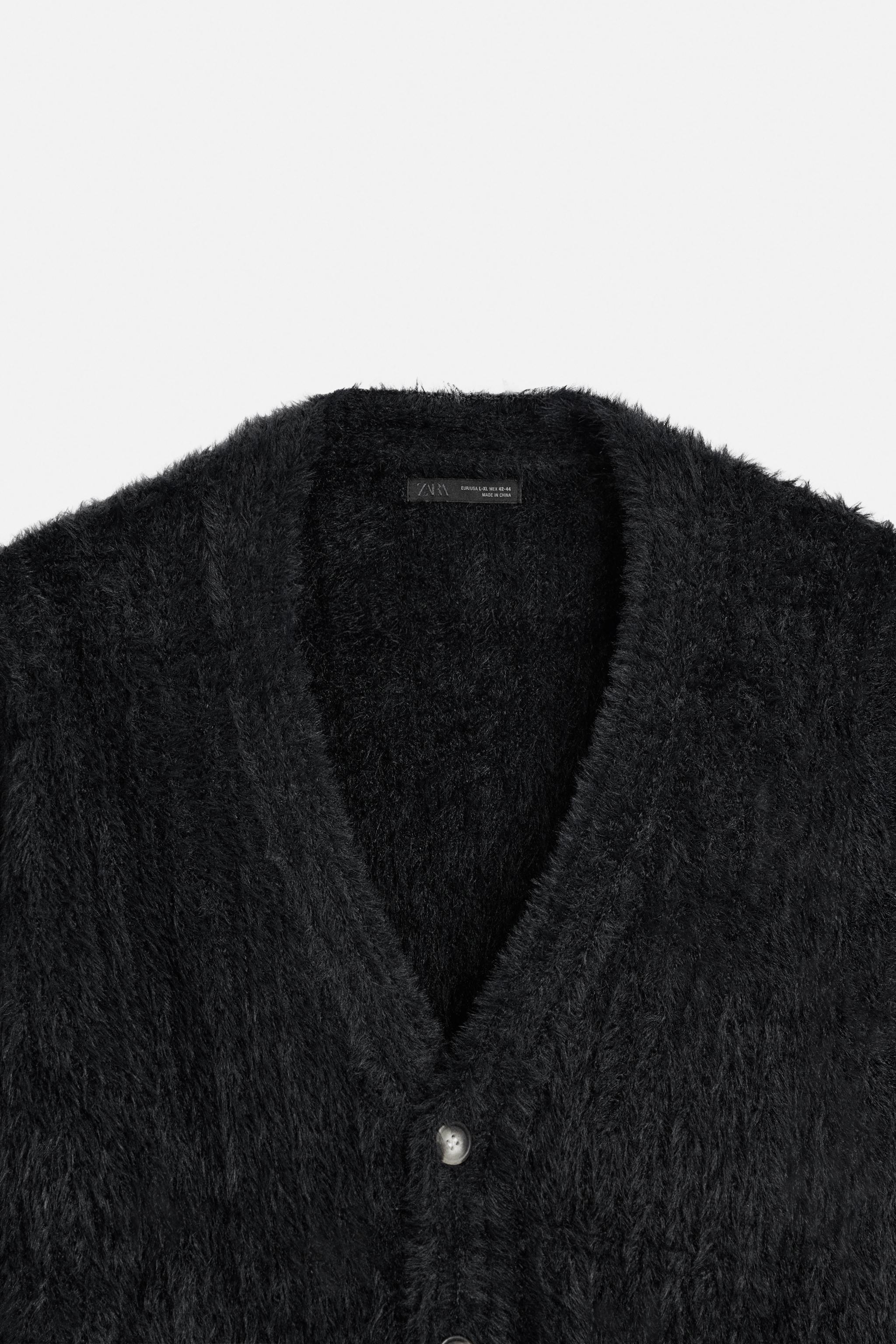 ZARA ORIGINS リブ編みジップカーディガン　OVY ジップアップテクスチャーカーディガン - ネイビーブルー | ZARA