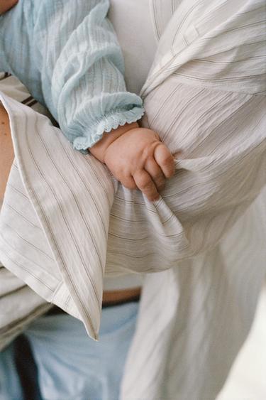 TEXTURED BLOUSE AND BOTTOMS SET - Pastel blue by Zara