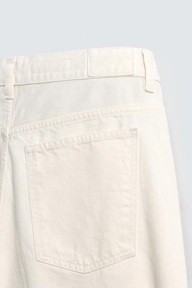 BERMUDA DENIM BAGGY FIT - Blanc cassé de Zara - Image 9