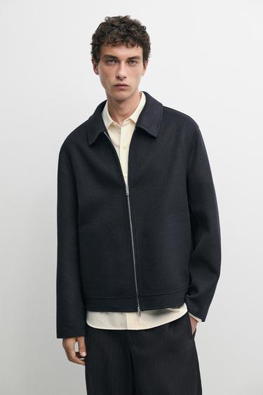 Zara Wool blend double fabric jacket - Deep blue