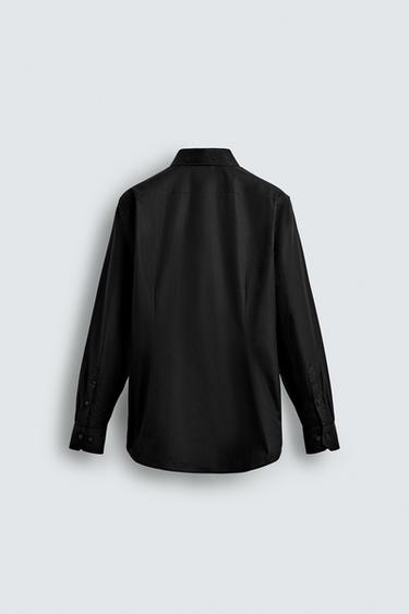 REGULAR FIT SHIRT - Black by Zara - Image 7