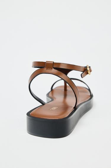 STRAPPY PLATFORM SANDALS - Brown by Zara - Image 6