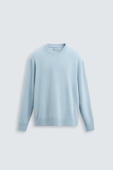 CASHMERE - WOOL SWEATER - Light blue by Zara