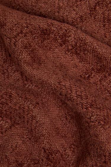 CHENILLE JACQUARD THROW - Pink by Zara