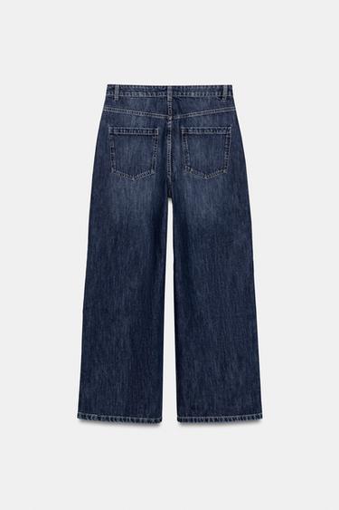 JEANS ZW COLLECTION WIDE LEG TIRO ALTO - Índigo de Zara