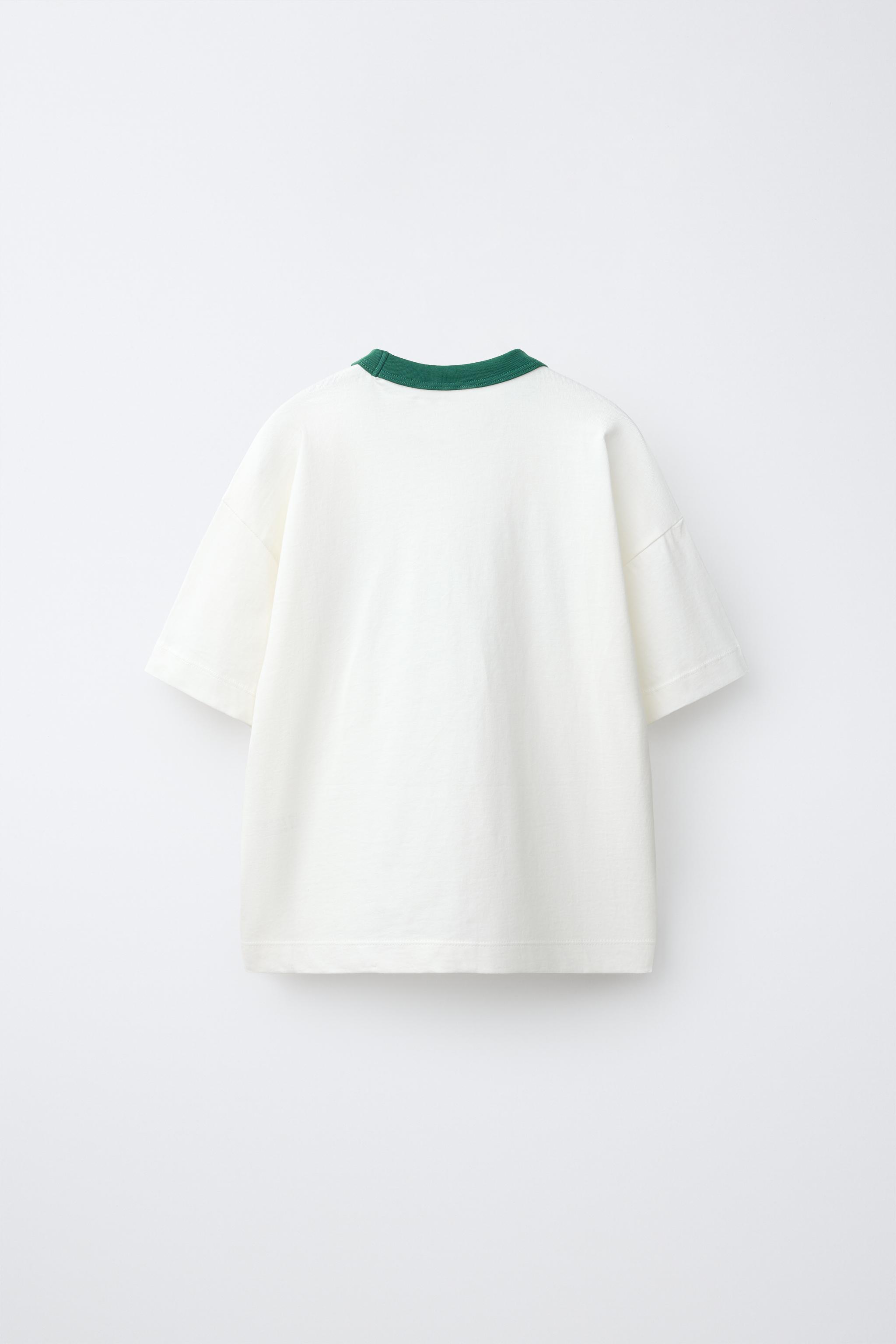 T-SHIRT À IMPRIMÉ CONTRASTÉ