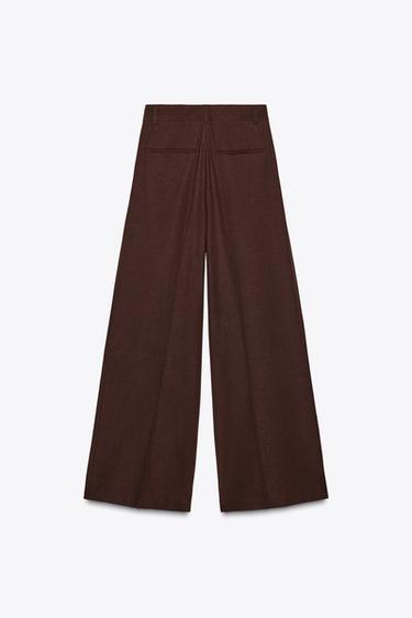 PLEATED TROUSERS - Dark brown by Zara - Image 5