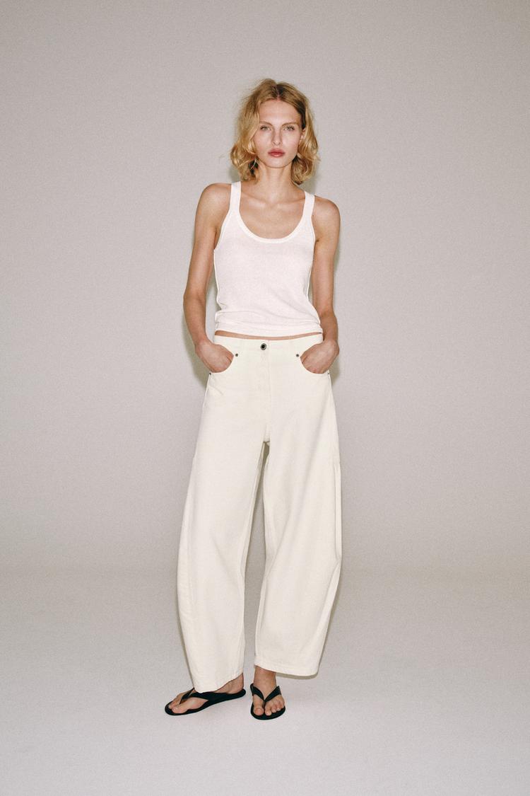 Jeans zw collection balloon tiro medio
