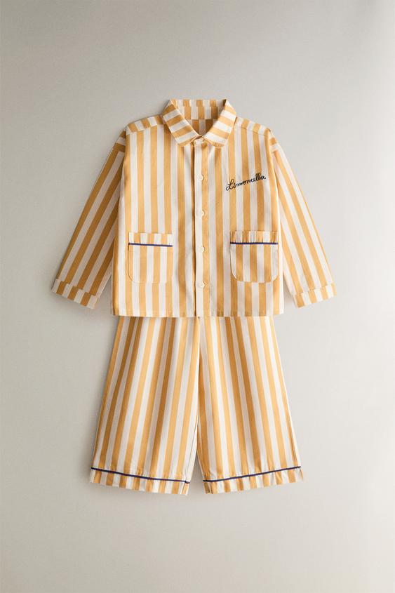 CONJUNTO DE PIJAMA INFANTIL LIMONCELLA X THE ANIMALS OBSERVATORY - cru/amarelo da Zara - Imagem 0