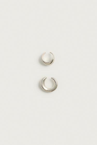 2-PACK EARCUFF EARRINGS — Silver 1