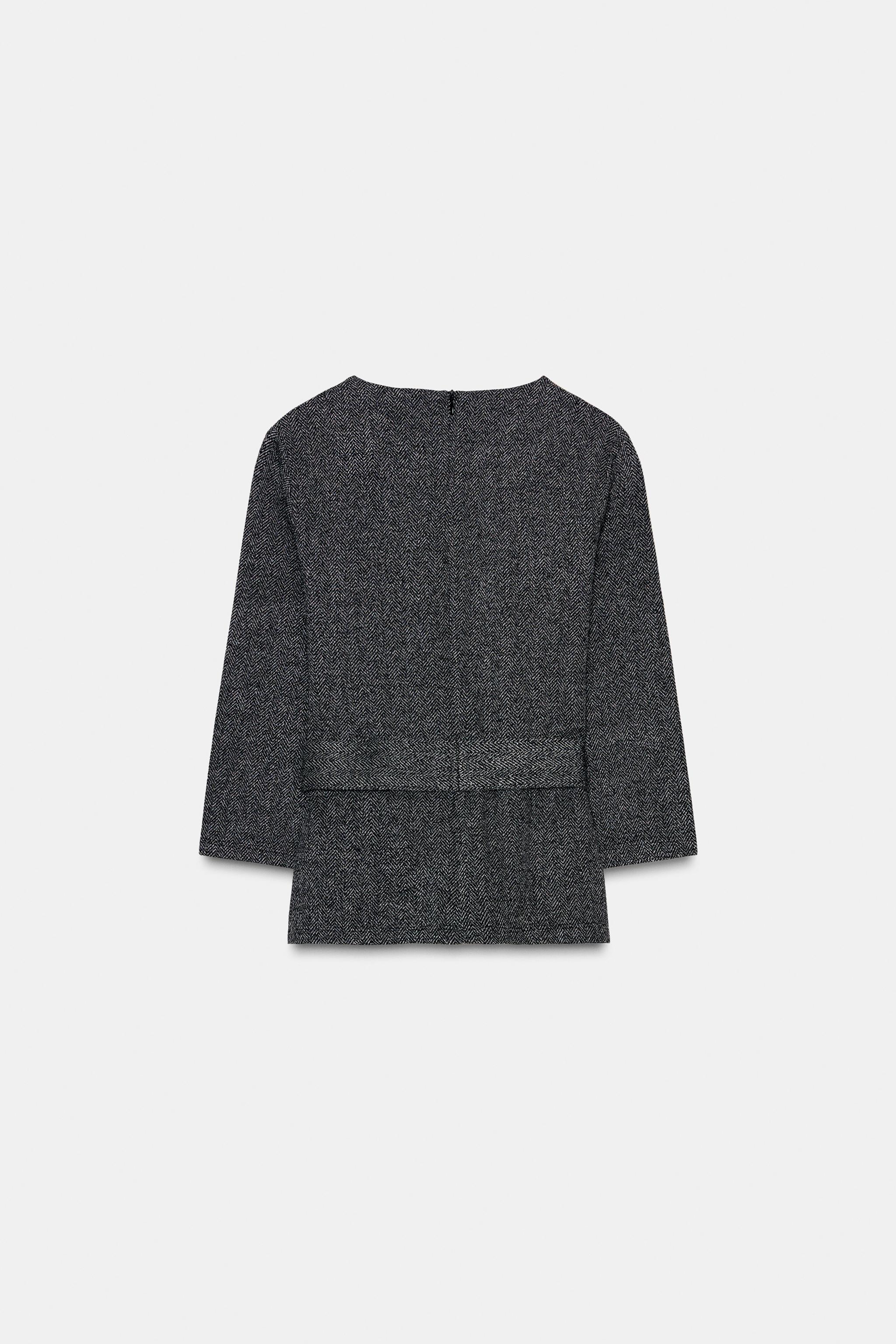 TOP EN SERGÉ AVEC CEINTURE