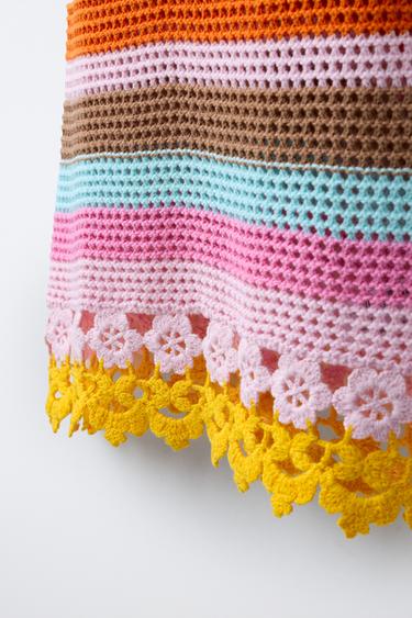 CROCHET KNIT DRESS - Multicoloured by Zara - Image 3
