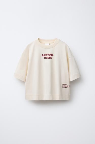 VARSITY PRINT T-SHIRT - Ecru by Zara