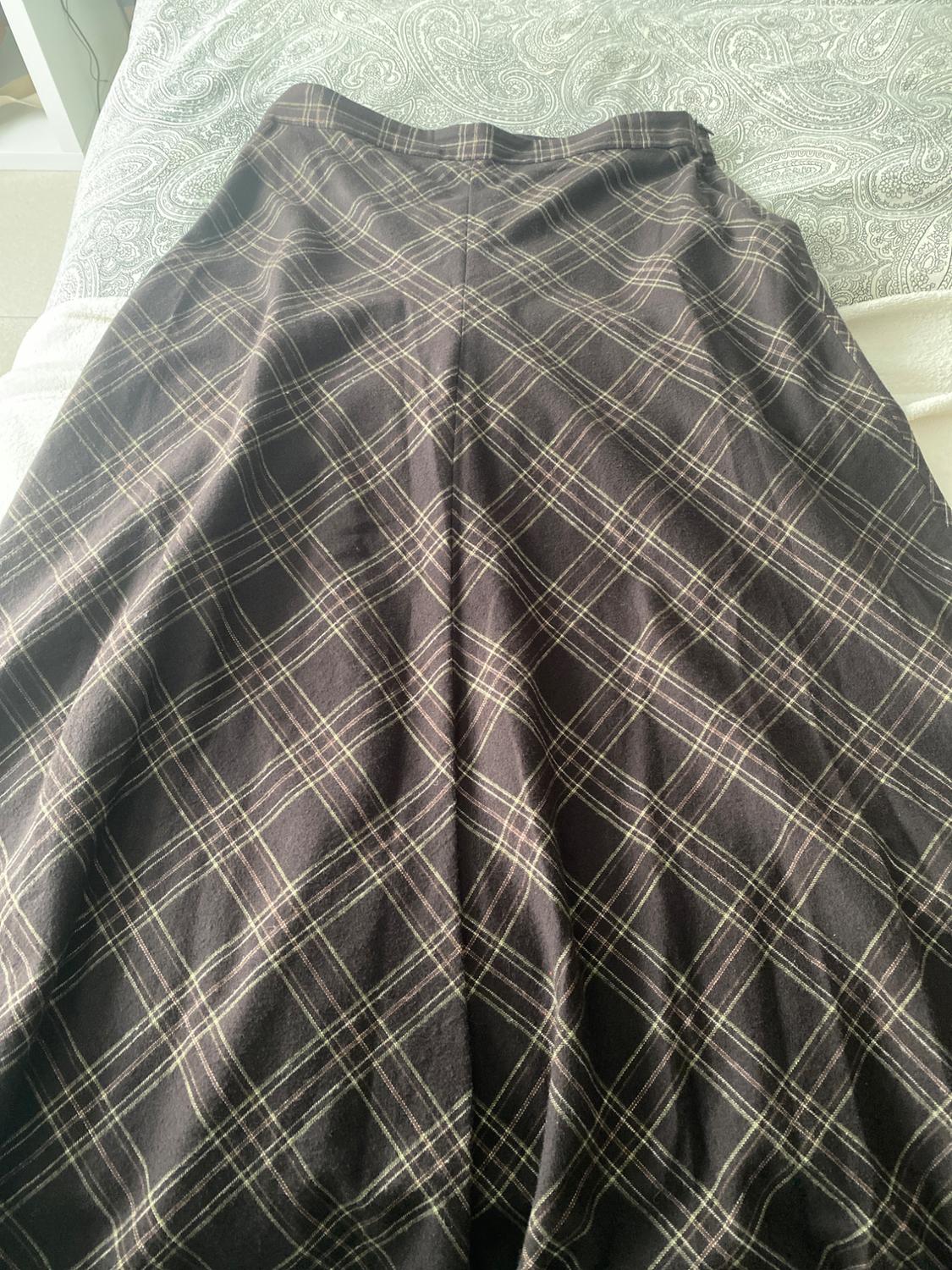 CHECK LONG SKIRT - Image 4
