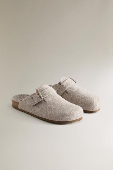 SABOT FEUTRE BOUCLE - Marron de Zara - Image 1