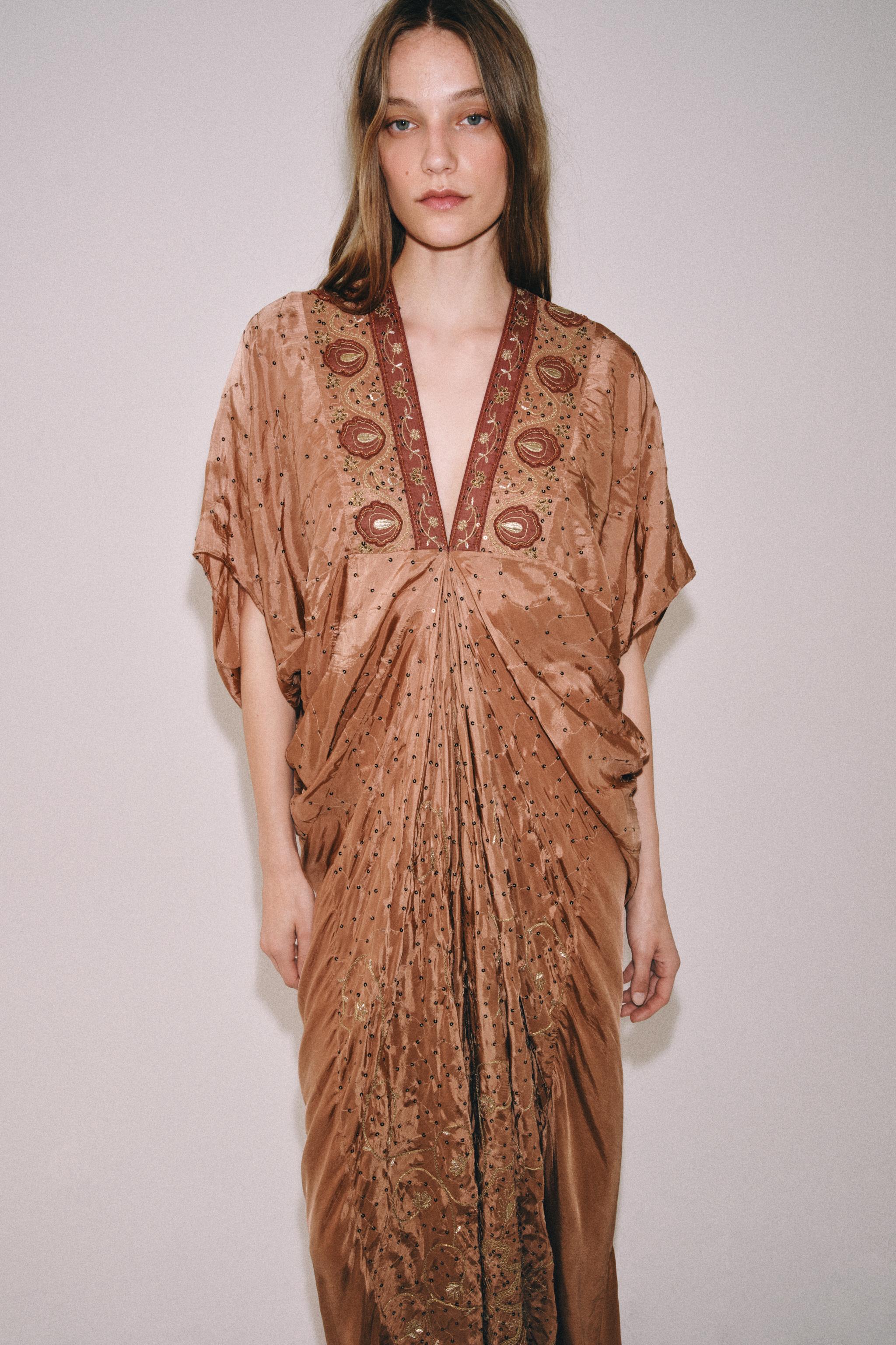 ZW COLLECTION LIMITED EDITION BEADED EMBROIDERED DRESS