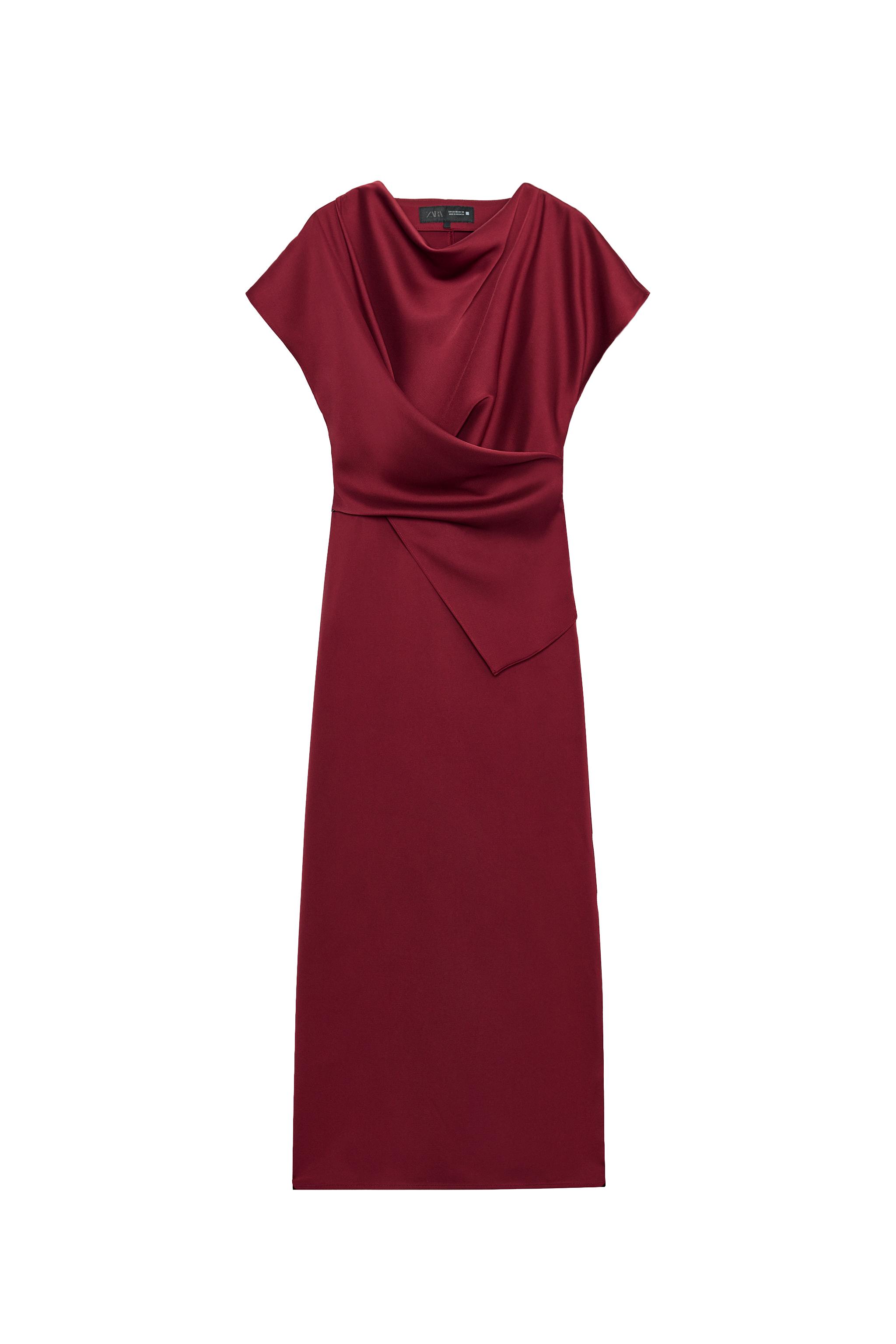 VESTIDO DRAPEADO MIDI