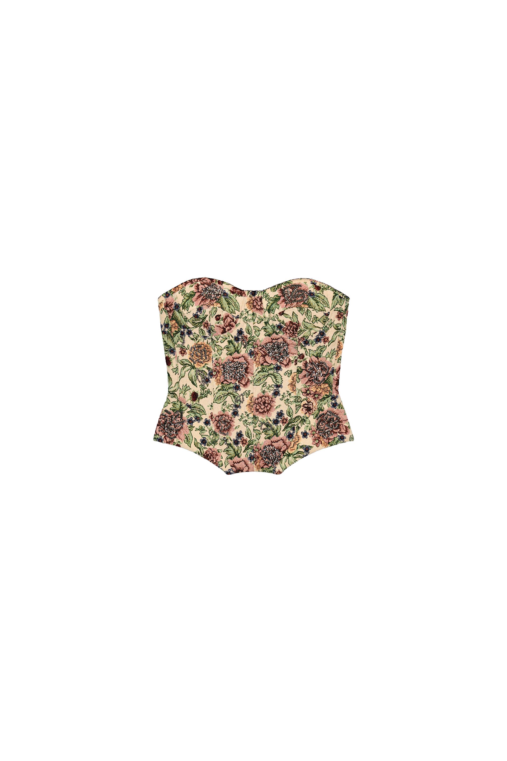 CORSET JACQUARD FLORES ZW COLLECTION