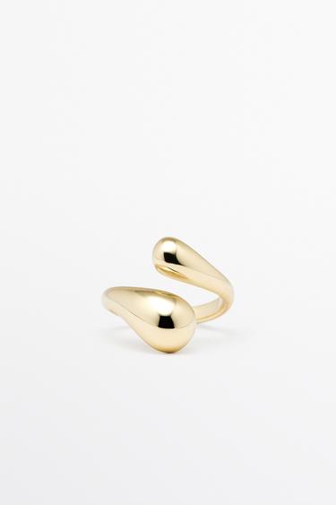 Bague double goutte - Doré de Zara