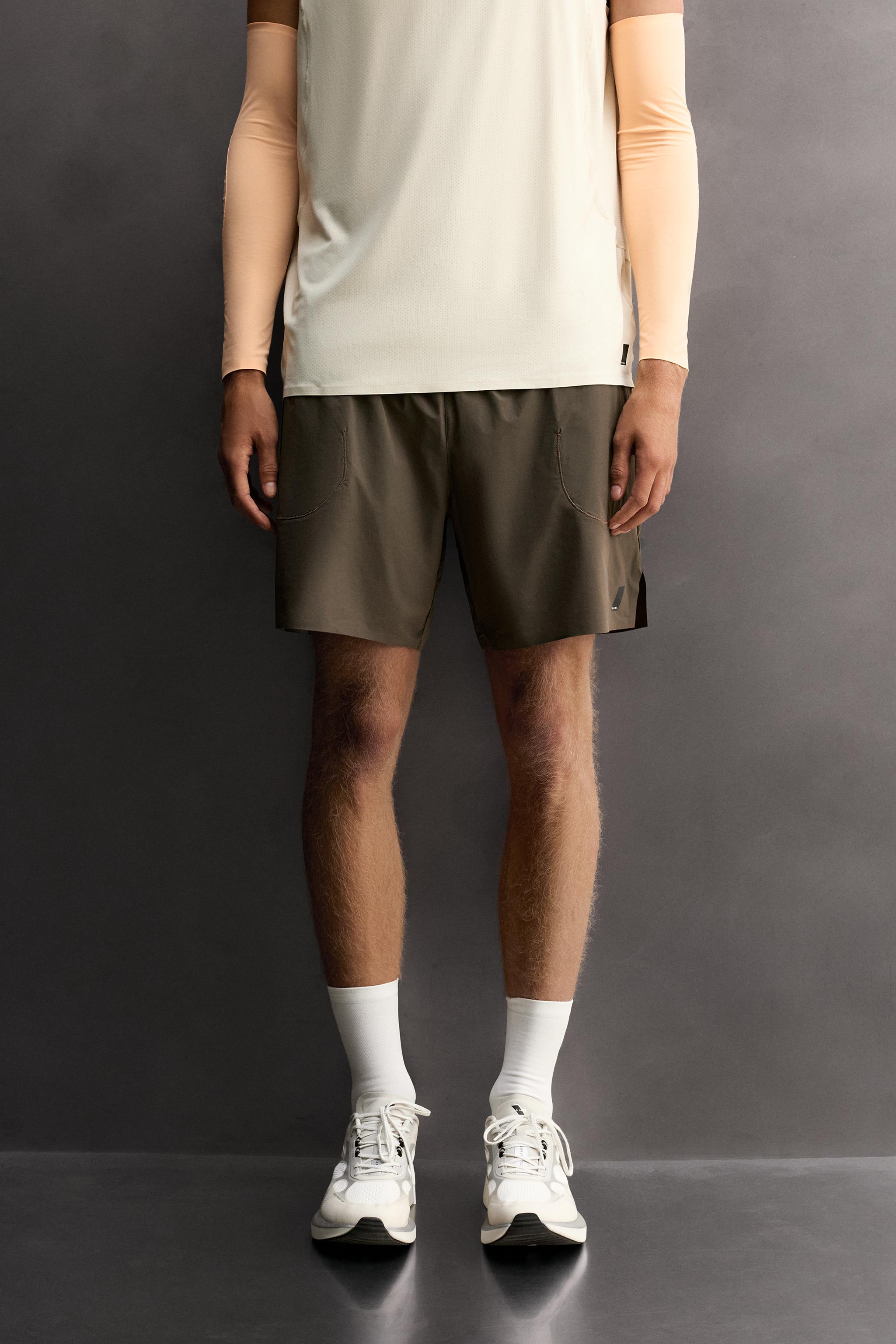 7" RUNNING SHORTS — Dark brown