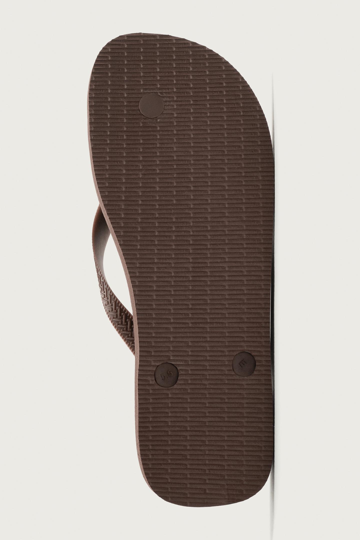 Мужские сандалии Havaianas ® x ZARA Sandals, цвет: Коричневый — фото 7
