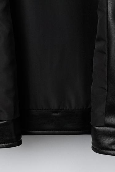 FAUX LEATHER BIKER JACKET - Black by Zara - Image 7