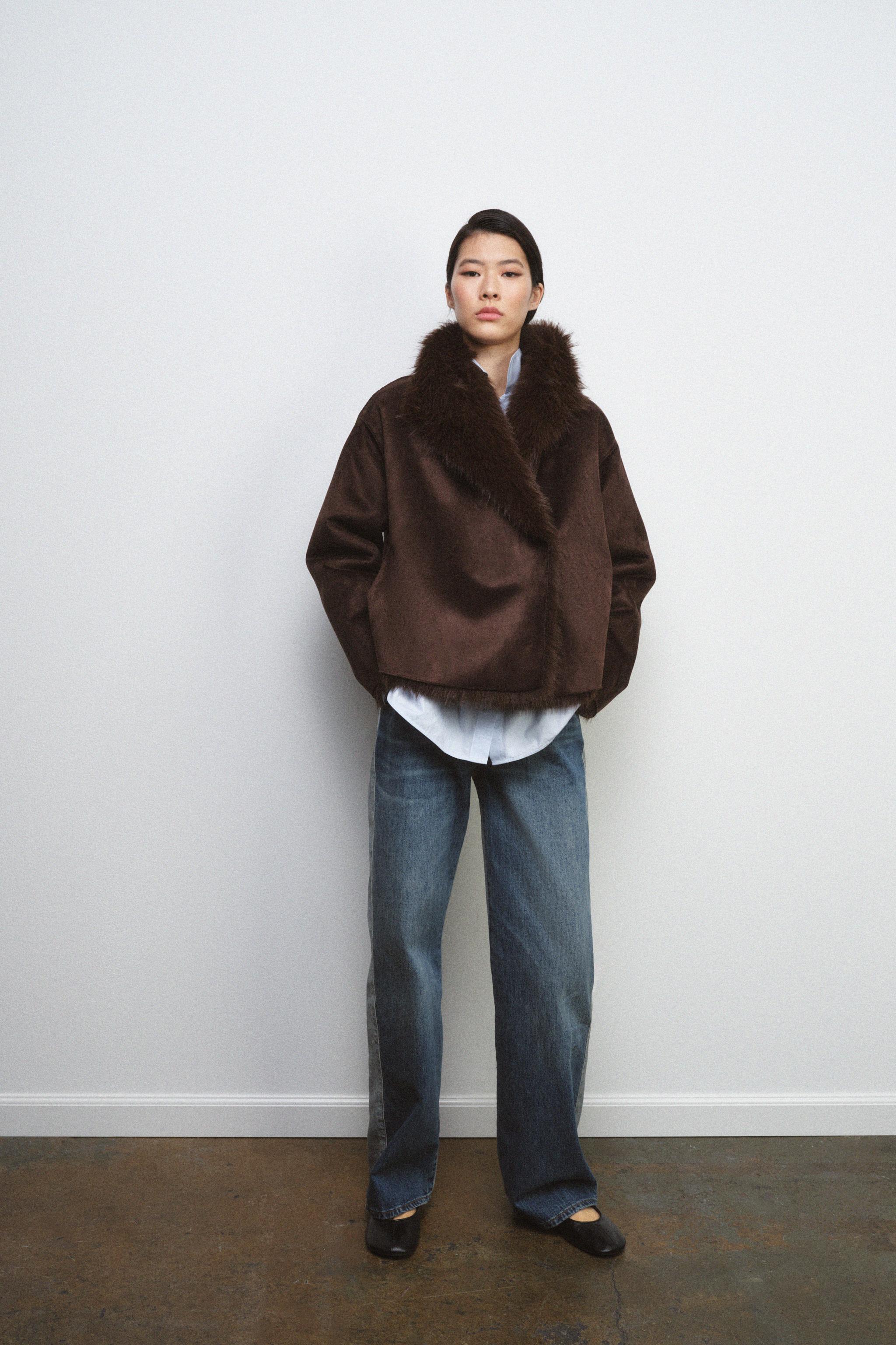 DOUBLE-FACED COAT ZW COLLECTION - Brown | ZARA United States