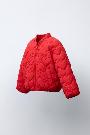 BLOUSON MATELASSÉ CŒURS - Rouge de Zara - Image 1