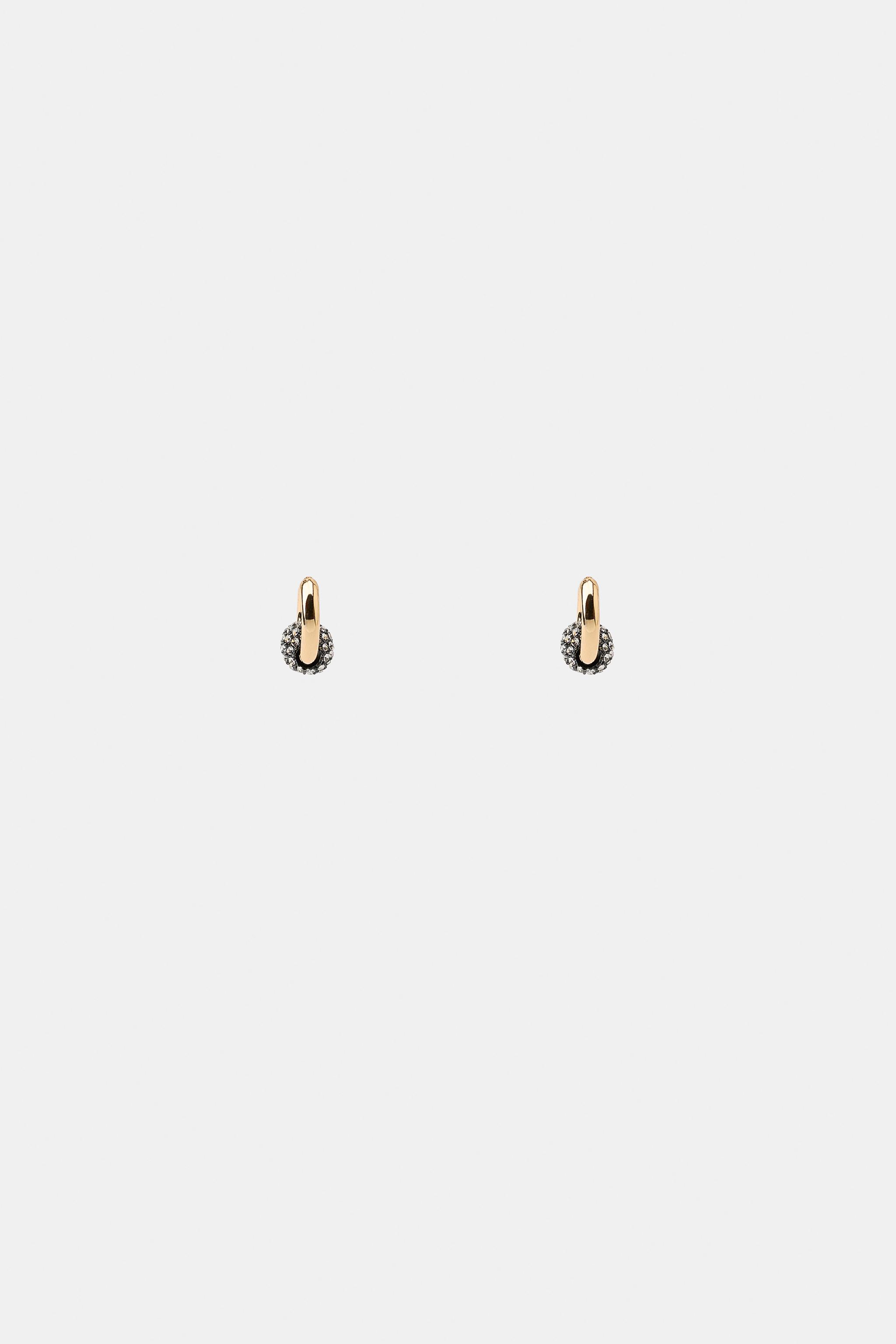 RHINESTONE HOOP EARRINGS