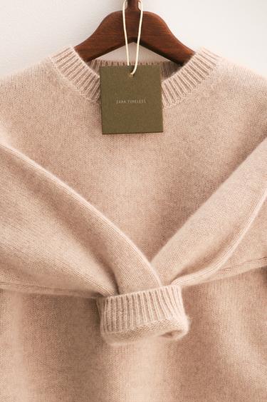 ZARA TIMELESS - CASHMERE KNIT JUMPER - Ecru by Zara